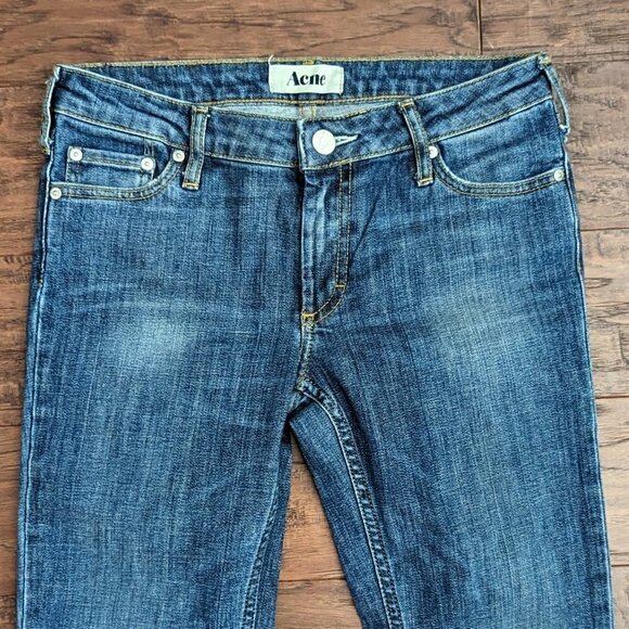 ACNE Jeans Kex Le Blue Straight Leg Skinny 28 - Picture 3 of 9